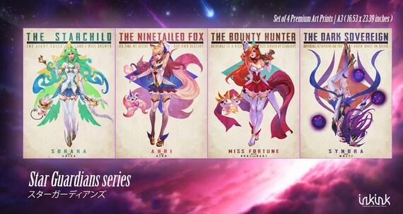 Items Similar To Star Guardians Series Premium Art Prints Monori Rogue On Etsy