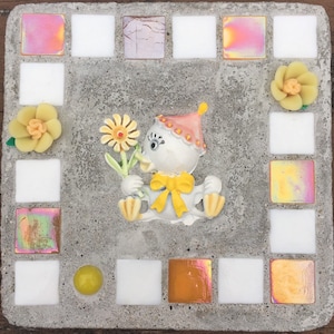 Mosaic Mixed Media &quot;First Easter&quot; Easter, Duck, Duckling, Baby Duck, Spring, First Easter, Treasure Stone