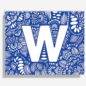 Chicago Cubs W Flag Art Print: Wrigleyville Wall Decor
