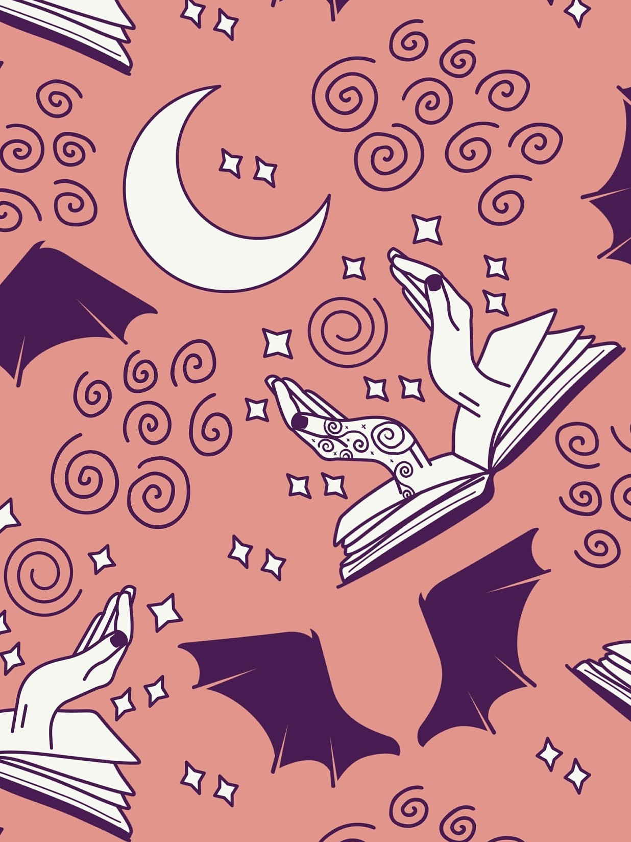 Night Court Seamless Pattern: ACOTAR Booktok Fabrics (digital Download ...