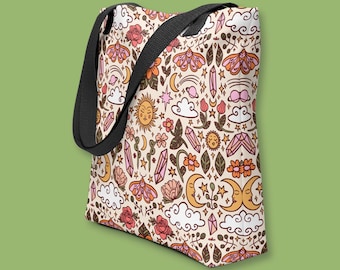 Celestial Tote Bag: Boho Tapestry Design