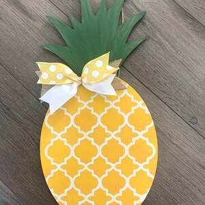 Pineapple Door Hanger Pineapple Decor Front Door Hanger Porch Decoration Pineapple Wall Art Wall Decor Summer Decor Door Decor image 3