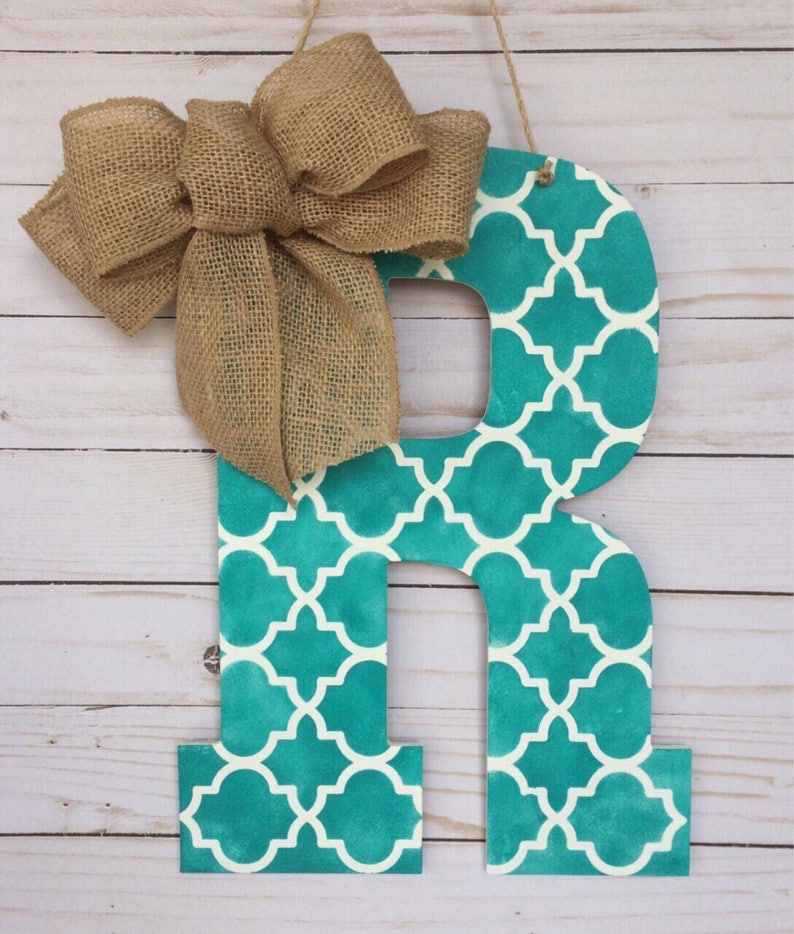 Spring Door Hanger Monogrammed Door Decor Door Decoration Etsy