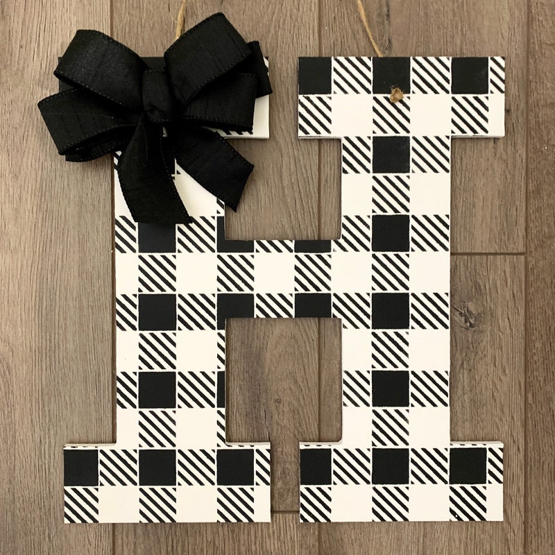 Black and White Check Decor - Etsy