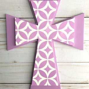Painted Wood Cross: Decorative Wall Art