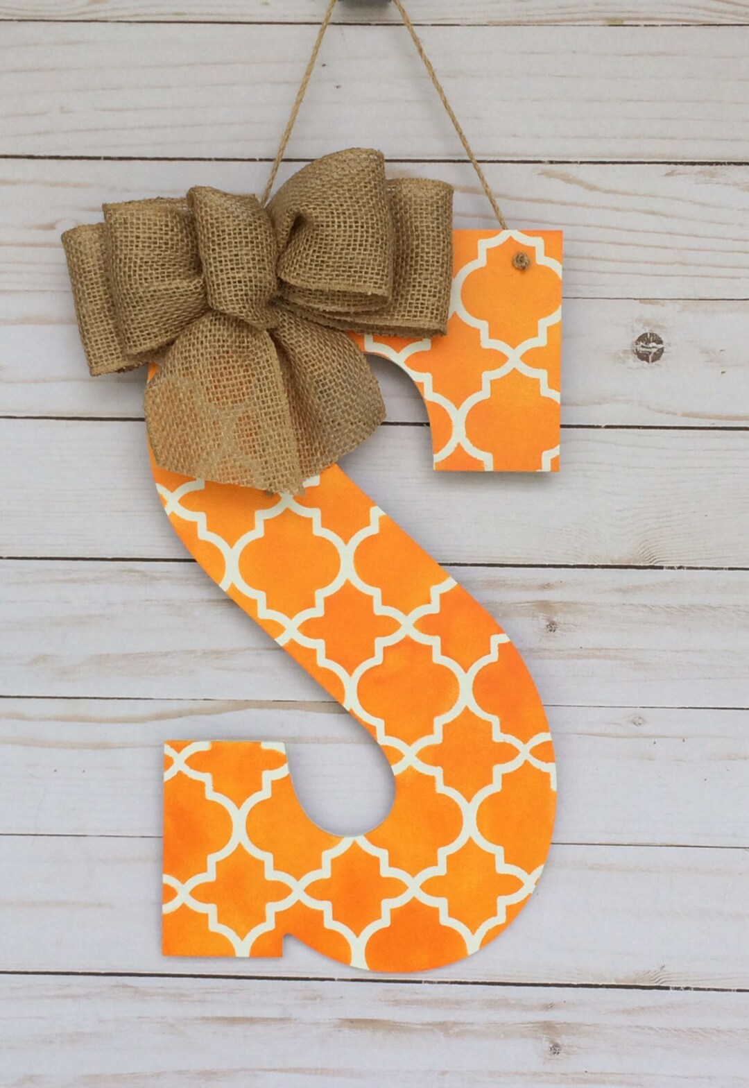 Monogram Door Hanger Initial Door Hanger Monogram Door Hanger Front