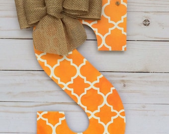 Monogram Door Hanger - Initial Door Hanger - Monogram Door Hanger  - Front Door Hanger - Door Decoration - Autumn Porch Decoration - Harvest