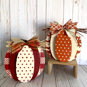 Stacked Pumpkin Decor - Fall Shelf Sitter- Fall Home Decor - Pumpkin Decor - Rustic Autumn Porch Decoration - Fall Pumpkin Decoration