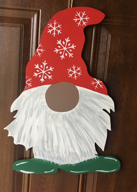 Gnome Door Hanger Christmas Gnome Decor Door Decoration Etsy