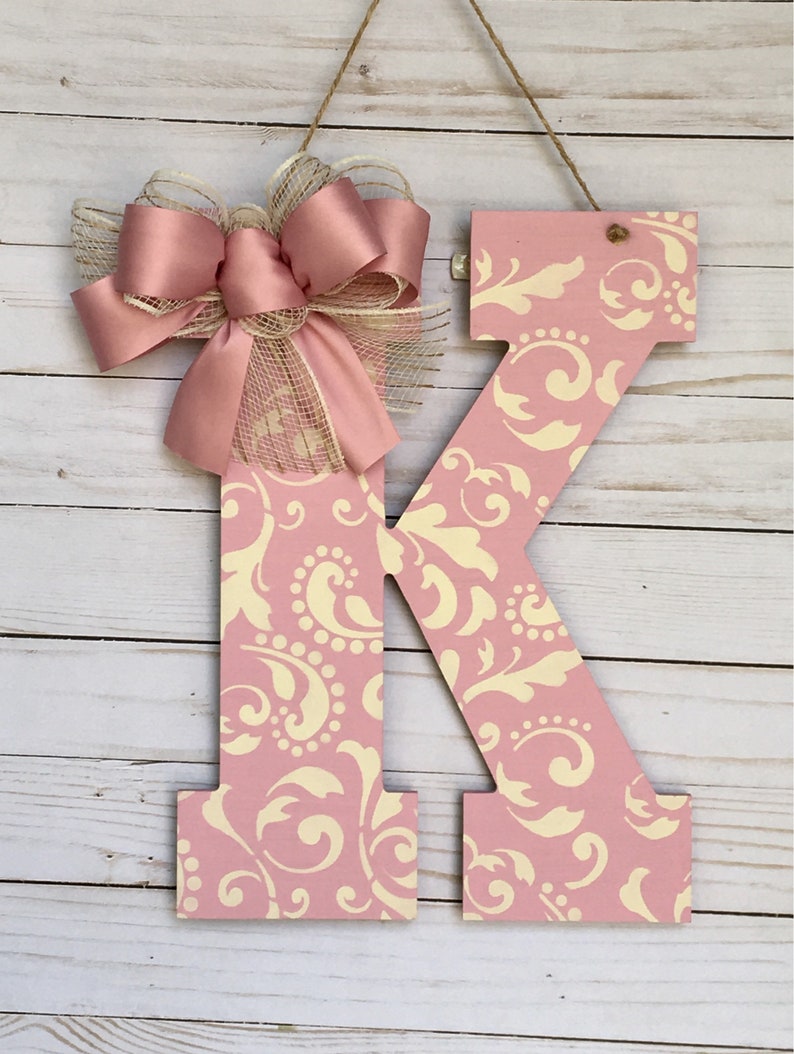Front Door Hanger Door Decoration Initial Door Hanger Etsy