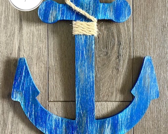 Nautical Anchor Door Hanger - Beach House Decor - Lake House Wall Decor - Lake House Door Hanger - Anchor Front Door Hanger