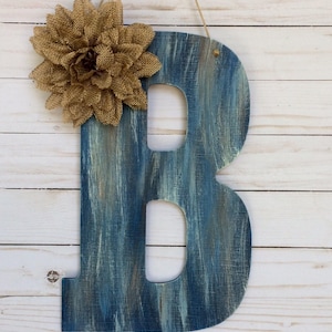 Monogram Door Hanger Front Door Decor Wall Decor Door Decoration Rustic Door Decor Monogram Wall Hanging Bedroom Wall Decor image 1