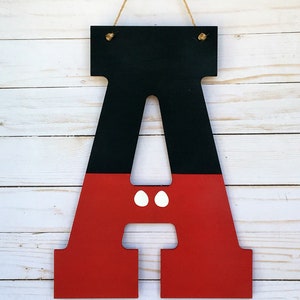 Mickey Door Hanger - Initial Letter Wall Decor - Mickey Wall Hanger - Mickey Nursery Decor - Kids Bedroom Decor