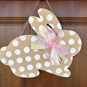 Polka Dot Bunny Door Hanger: Spring Easter Decor