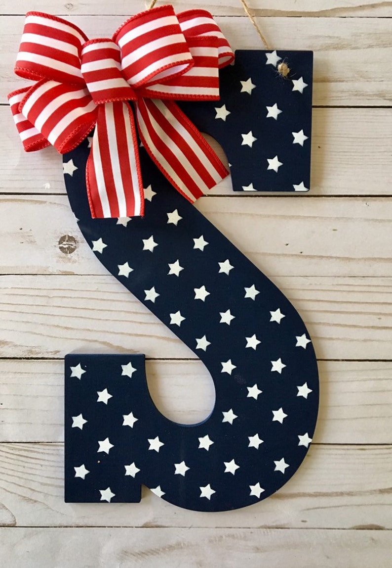 Patriotic Door Decor Fourth of July Decor Front Door Sign Etsy