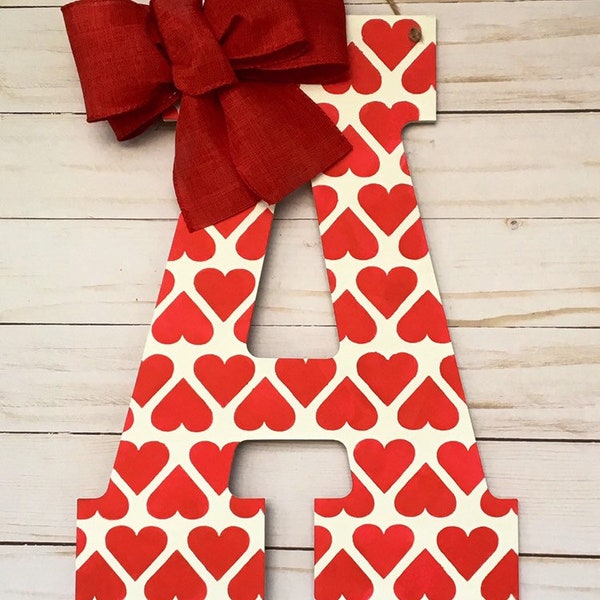 Valentine's Day Door Hanger - Valentines Day Door Decor - Valentines Door Decoration -  Valentine's Decor  - Door Decoration  - Monogram