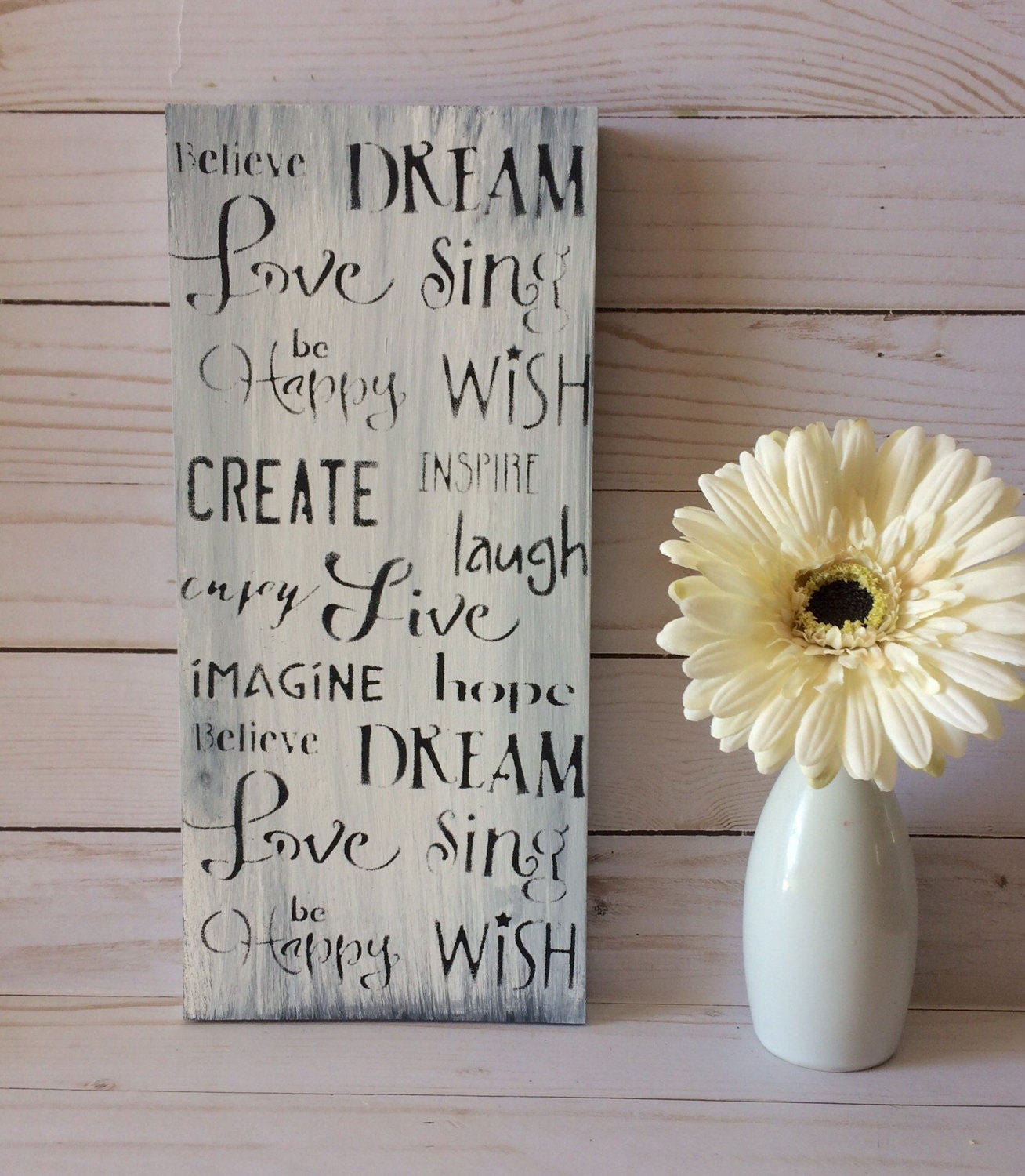 Rustic Wood Sign Inspirational Words Wood Sign Signs | Etsy