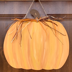 Fall Door Hanger -  Pumpkin Door Decoration  - Front Door Decor - Porch Sign for Fall- Thanksgiving Decor  - Pumpkin Decor