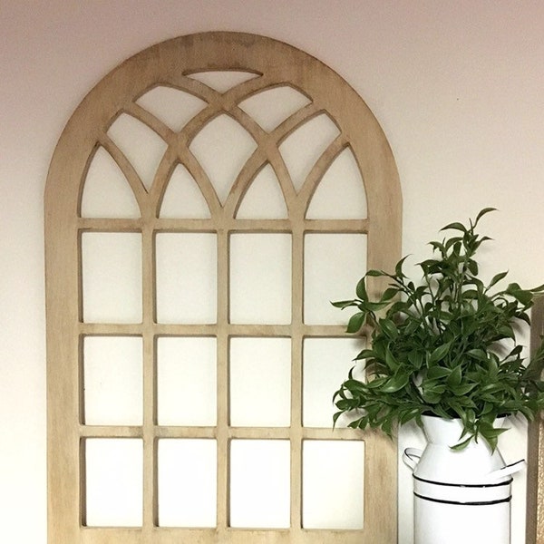 Cathedral Arch - Arch Wall Decor - Arched Window Frame - Faux Farmhouse Frame - Cathedral Arch Wall Hanging - Shabby Chic Wall Art