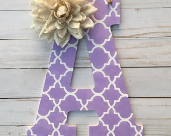 Spring Door Hanger - Wall Decoration - Monogram Door Hanger - Door Decor - Bedroom Door Decor - Kids Room Decor - Nursery Wall Decor