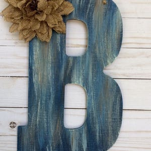 Monogram Door Hanger Front Door Decor Wall Decor Door Decoration Rustic Door Decor Monogram Wall Hanging Bedroom Wall Decor image 4