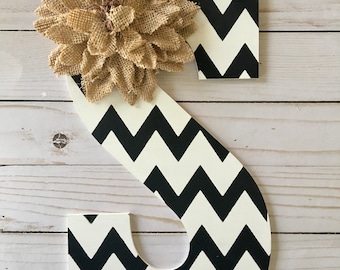 Fall Monogram Door Hanger - Personalized Gift - Chevron Door Hanger - Wall Letters - Monogram  - Door Hanger - Door Decor  - Room Decor