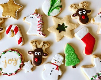 Decorated christmas cookies | Etsy