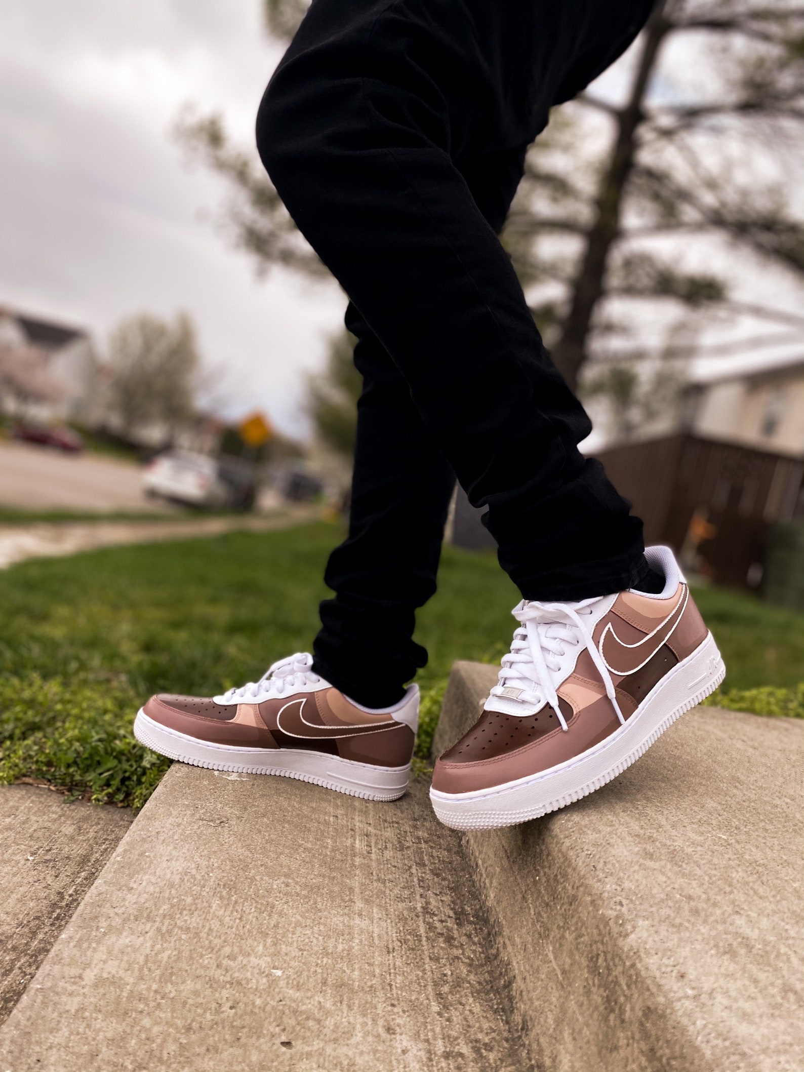 af1 custom brown