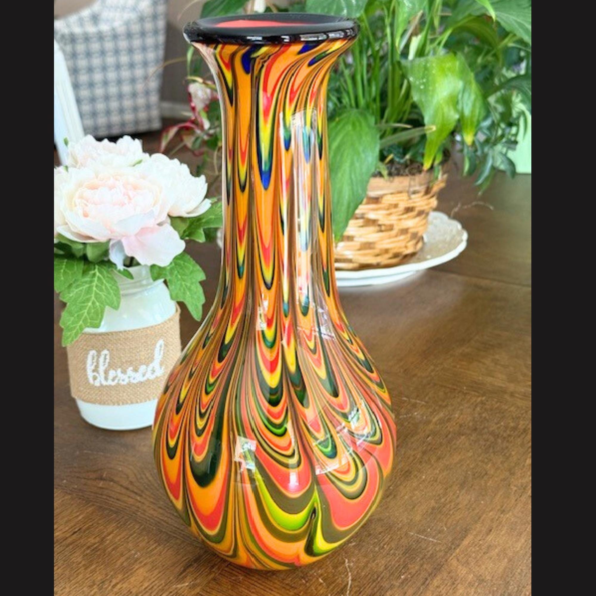 Multicolour Murano Vase - Etsy
