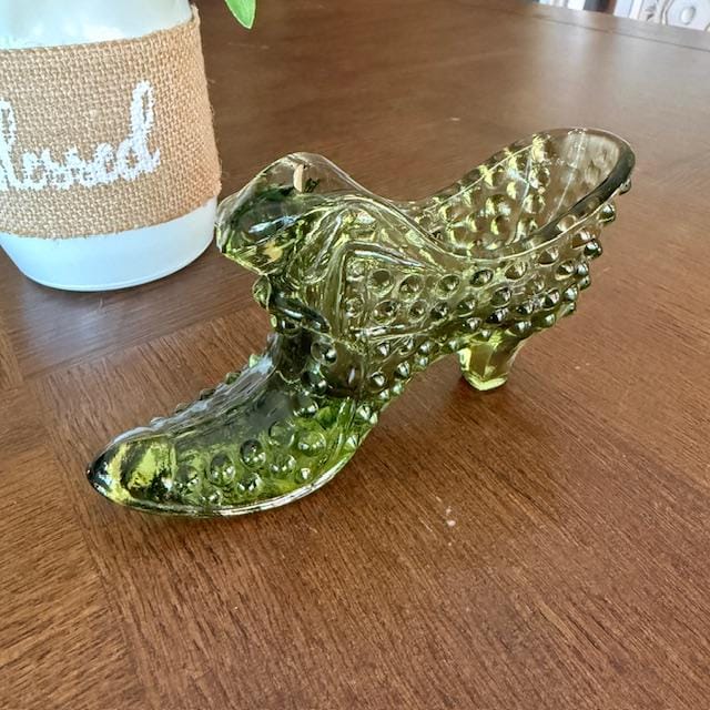 ジェファーソン　グラス　グリーンオパールセント　フェントン Fenton art glass co - Etsy 日本