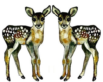 FREDDY & FLEET the FAWNS temporary tattoos pack - hand illustrated original designs