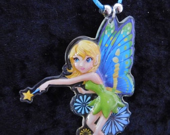 blue fairy necklace