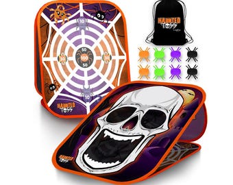 Haunted Toss™ | Halloween Games for Kids | 2-in-1 Bean Bag Toss Game | 5-Second Setup | Cornhole Spooky Halloween Party Games For Kids