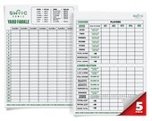 5 Big Laminated Yardzee Score Cards 5 Yard Farkle Score Cards (11.5in x 8in) w Rules Large Reusable Dry Erase Pads Jumbo Score Sheet