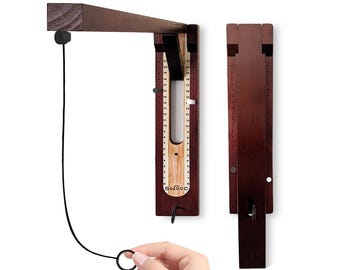 Hideaway Hook and Ring Game On A String - Weather Resistant & Easy Setup - Man Cave Games - Wall Games For Game Room Games - Wall Ring Toss