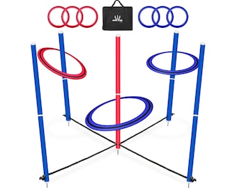 King Toss™ | Giant Ring Toss Game for Kids and Adults (4ft x 4ft) | Weatherproof Giant Outdoor Games for Adults and Family | Backyard Games