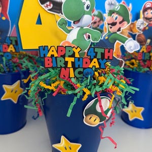 Mario Bros Birthday Centerpiece, Party Decor 画像 4