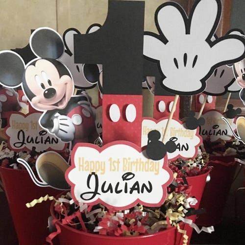 Mickey Mouse Centerpiece Cutouts Personalized DIY / Mickey - Etsy