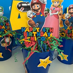 Mario Bros Birthday Centerpiece, Party Decor 画像 3