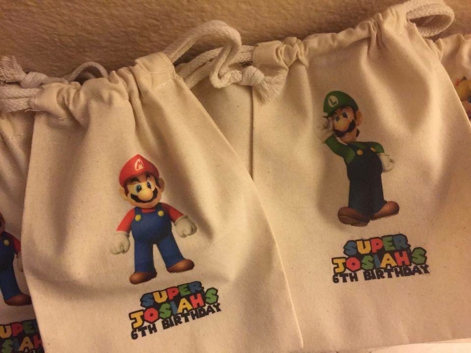 Mario Bros Favor Bags - Etsy