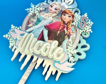 Frozen Elsa Anna cake topper Elsa birthday party decor Frozen decorations Frozen theme party birthday Olaf Anna Elsa decorations Frozen 2