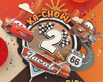 McQueen Cake Topper, Cars cake topper, Custom McQueen cake topper decor, Mater cake topper, Custom Cars Party Decoration