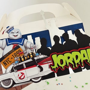 Ghost Busters favor box Slimer favor box Ghost Busters party theme Ghostbuster party decor decorations Ghostbusters party favors