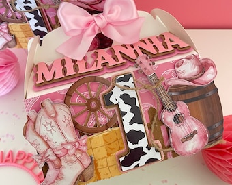 First Rodeo Favor Boxes, Cowgirl Birthday Party Decorations