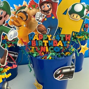 Mario Bros Birthday Centerpiece, Party Decor 画像 2