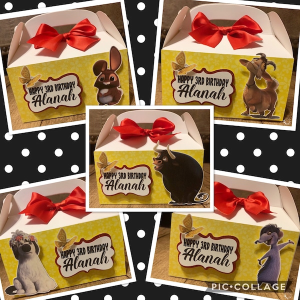 Ferdinand themed favor boxes