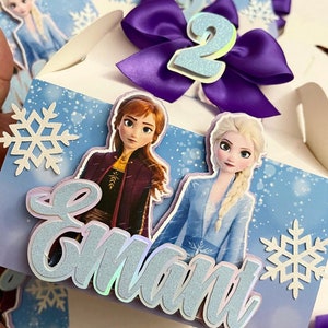 Ana & Elsa Frozen theme favor boxes, Frozen birthday goody boxes, Frozen party favor, Frozen decor, Frozen birthday theme, Princess Elsa