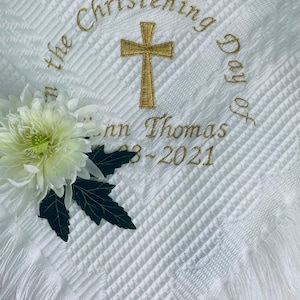 Personalised Baby Shawl Christening, Baptism, Naming Day image 4