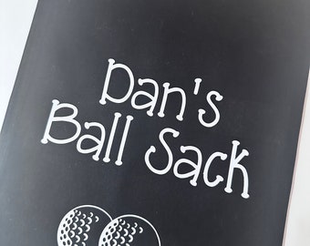 Personalised Golf ball bag - sack, fun joke gift