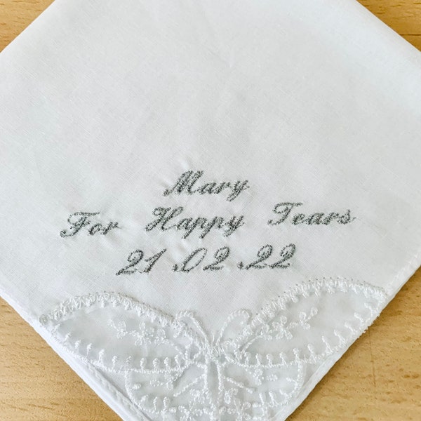 Ladies Personalised Handkerchief